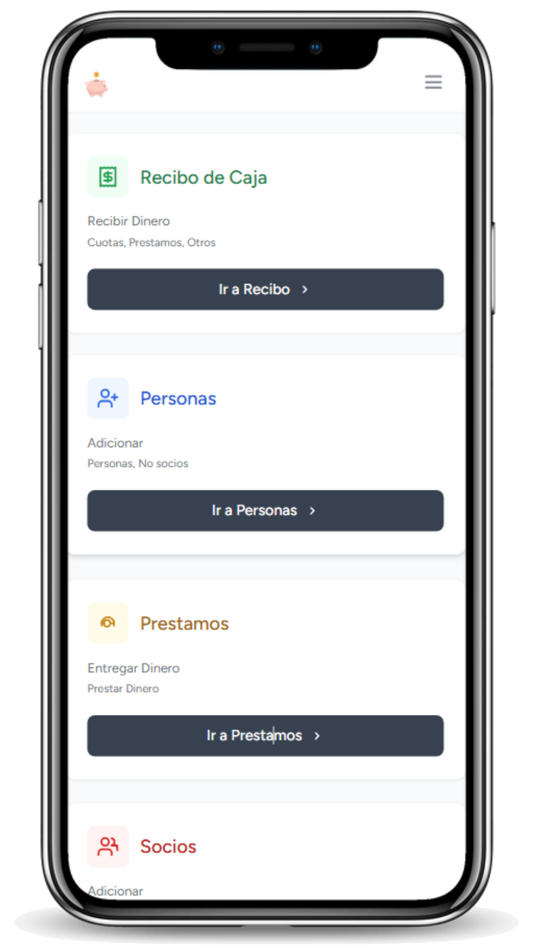 Natillera App Mockup